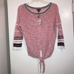 Express pink 3/4 blouse size small